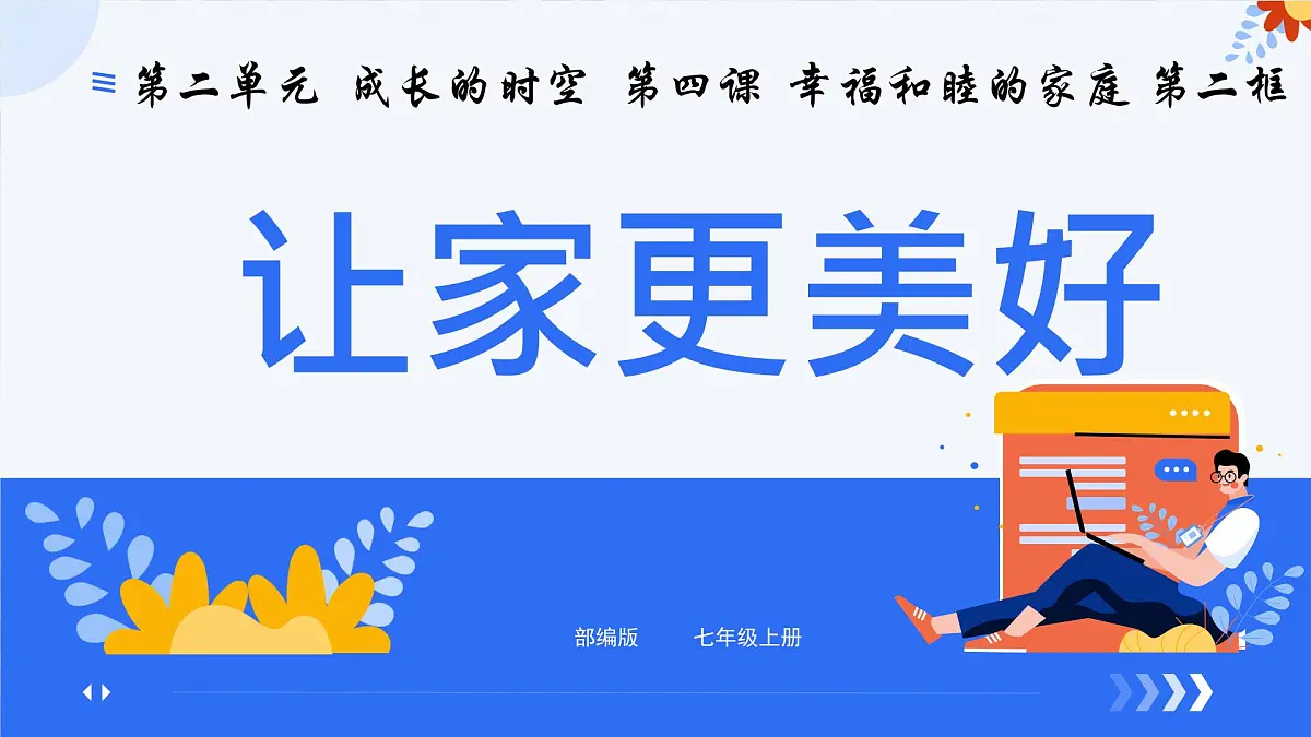 初中 政治 (道德与法治) 人教版（2024） 七年级上册2.4.2让家更美好 课件第1页