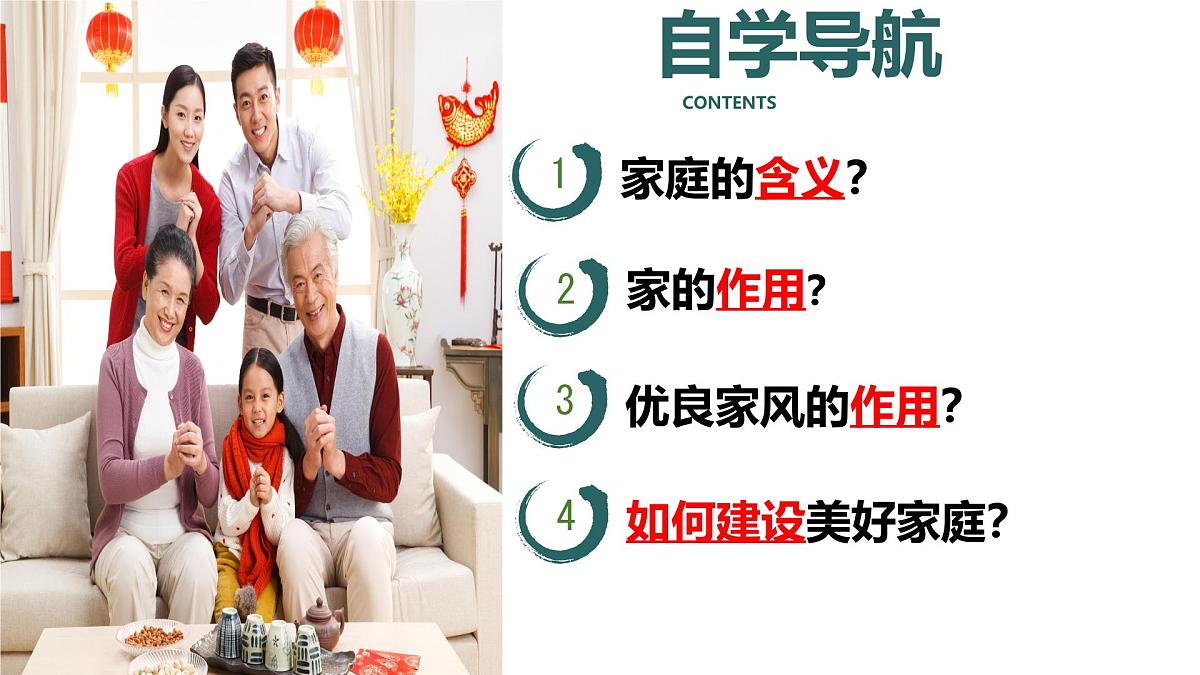 初中  政治 (道德与法治)  人教版（2024）  七年级上册2.4 幸福和谐的家庭 课件第2页