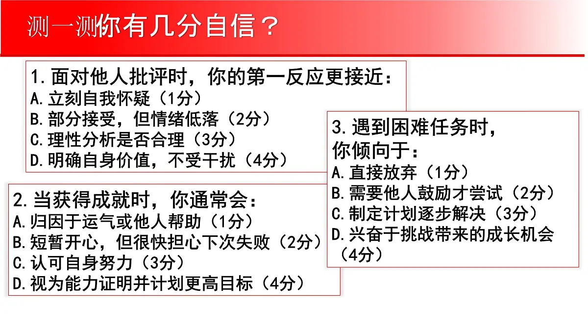 统编版道德与法治（2024）七年级下册4.2 做自信的人 教学课件第4页