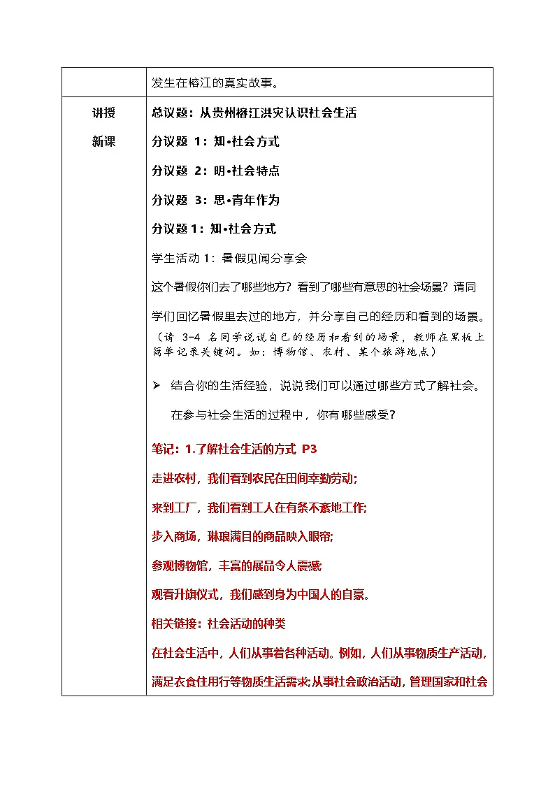 1.1《认识社会生活》教学设计 2025-2026学年统编版道德与法治八年级上册第3页