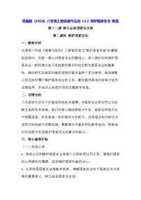 初中政治 (道德与法治)人教版（2024）八年级上册（2024）维护国家安全教案设计