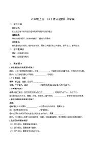 初中政治 (道德与法治)人教版（2024）八年级上册（2024）第二单元 维护社会秩序第四课 遵守社会规则遵守规则学案
