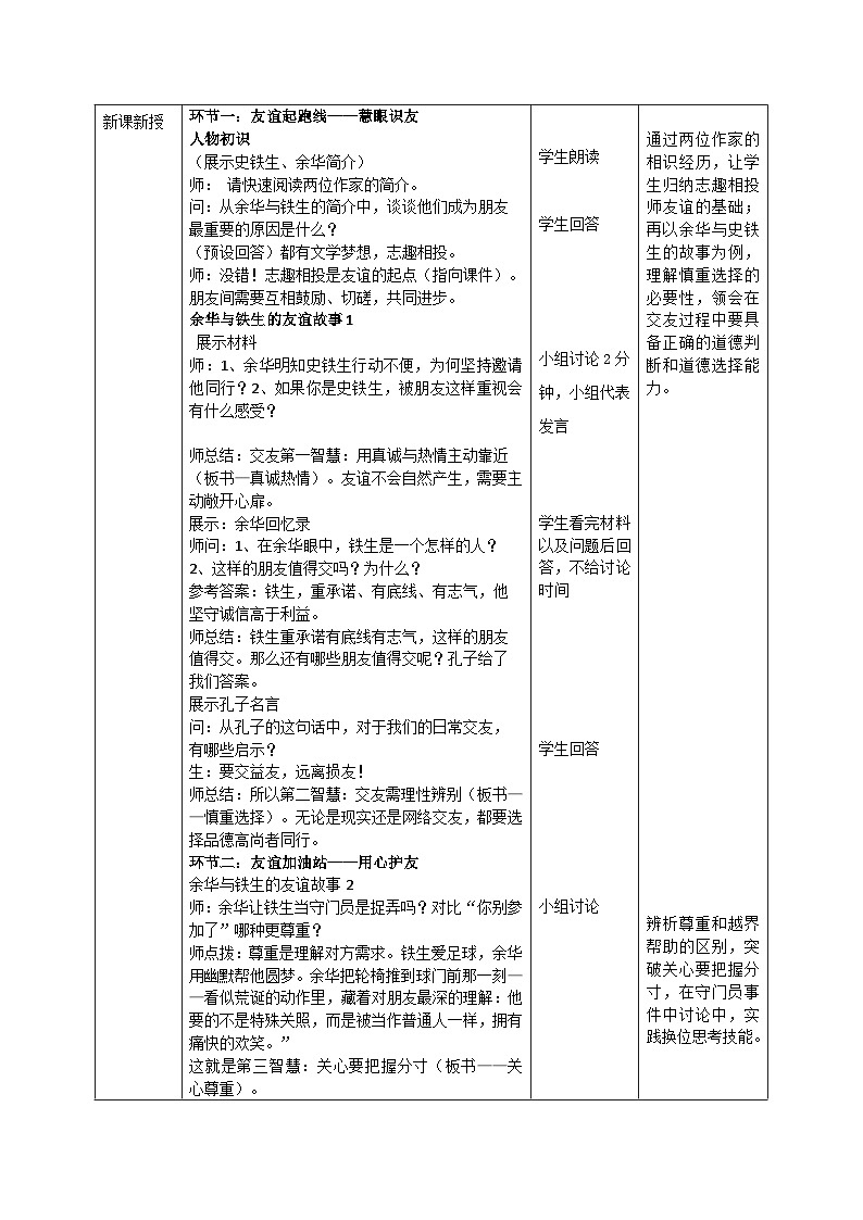 6.2《交友的智慧》教案  2025-2026学年统编版道德与法治 七年级上册第2页
