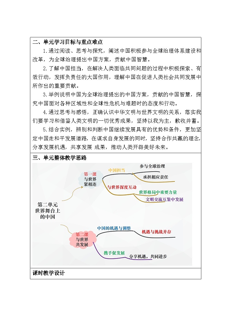 3.1 中国担当（教学设计） -2025-2026学年统编版道德与法治九年级下册第2页