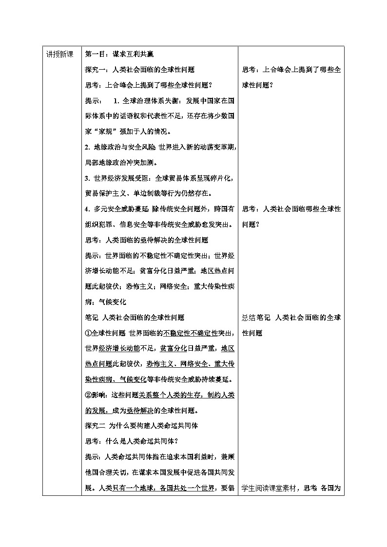 2.2 谋求互利共赢 教案 2024-2025学年统编版道德与法治九年级下册第2页
