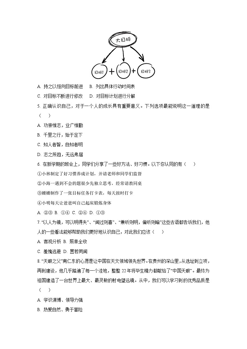 黑龙江省齐齐哈尔市铁锋区2025-2026学年七年级上学期期中道德与法治试卷（学生版）第2页