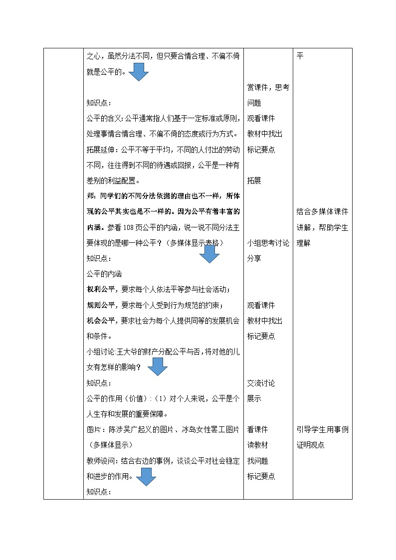 教案 人教版部编初中道法八下4-8-1《公平正义的价值》第2页