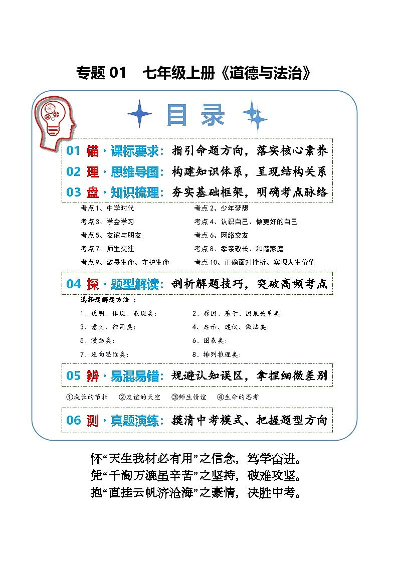 专题01 七年级上册（知识清单）（解析版）第1页