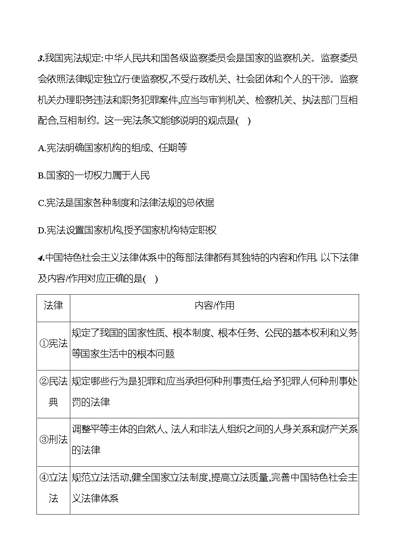 第一单元  第一课  第二框　宪法的内容和作用 - 学生版第3页