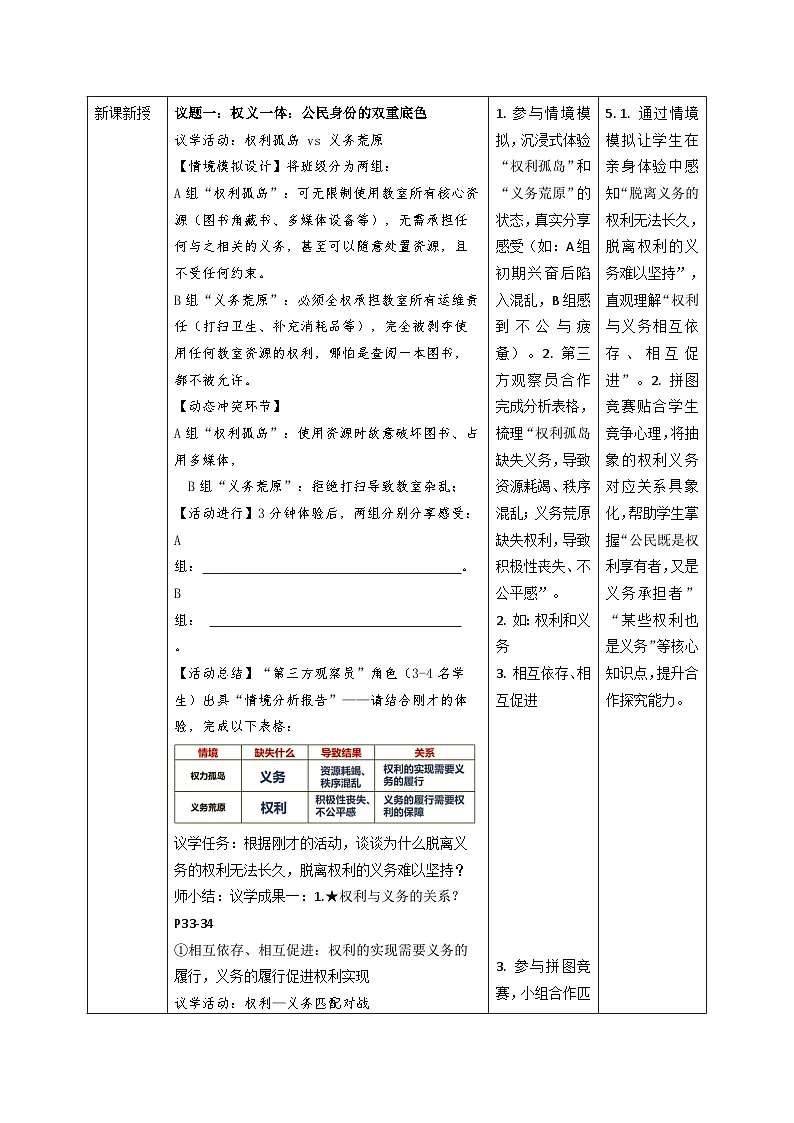4.1《权利与义务相统一》教案_2025-2026学年道德与法治 八年级下册 统编版第2页