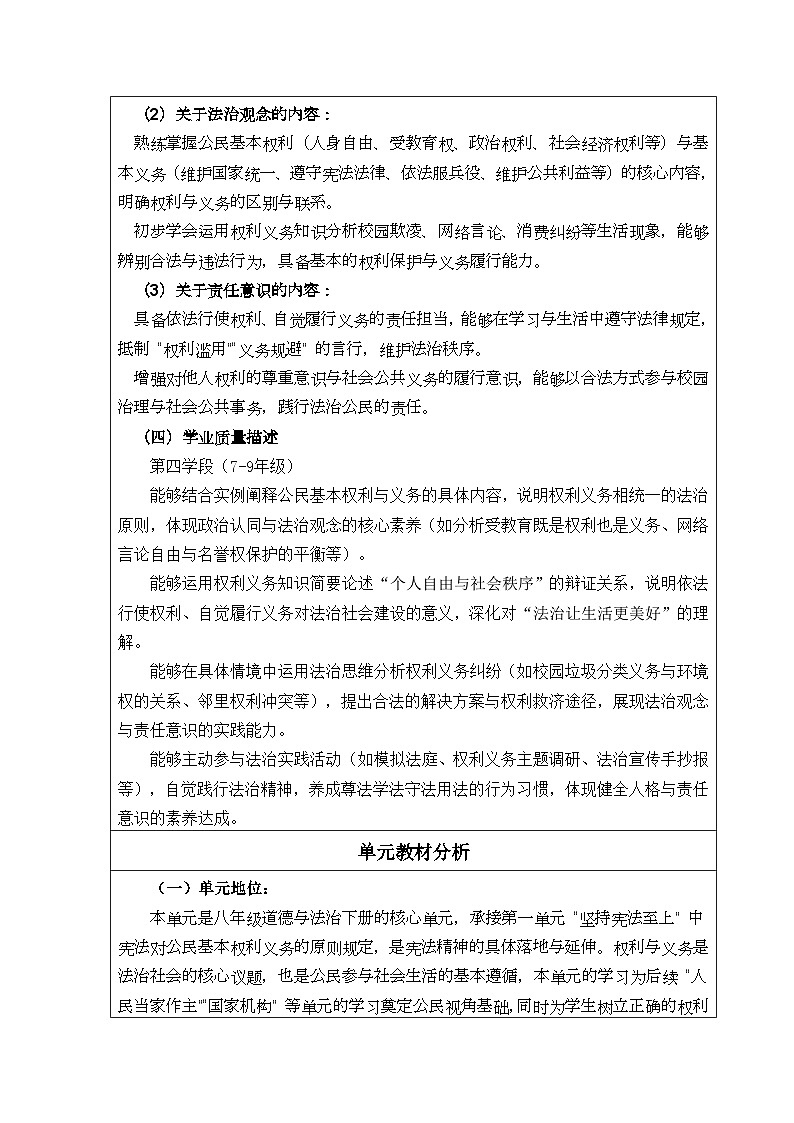 部编人教版初中道德与法治八年级下册3.1公民基本权利 教学设计第2页
