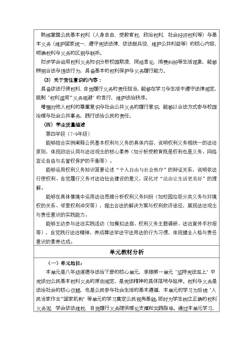 部编人教版初中道德与法治八年级下册4.3依法履行义务 教学设计第2页