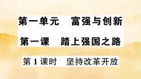 人教部编版九年级上册（道德与法治）坚持改革开放作业ppt课件