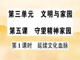 5.1《延续文化血脉》作业课件