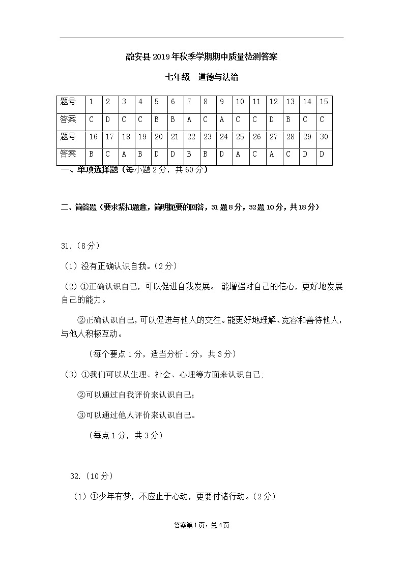 广西柳州市融安县2019-2020学年七年级上学期期中考试道德与法治试题（图片版）01