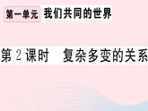 （通用版）2020春九年级道德与法治下册第一单元我们共同的世界第一课同住地球村第2框复杂多变的关系习题课件新人教版