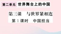 初中政治思品人教部编版九年级下册（道德与法治）中国担当习题课件ppt