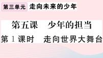 人教部编版九年级下册（道德与法治）走向世界的大舞台习题ppt课件