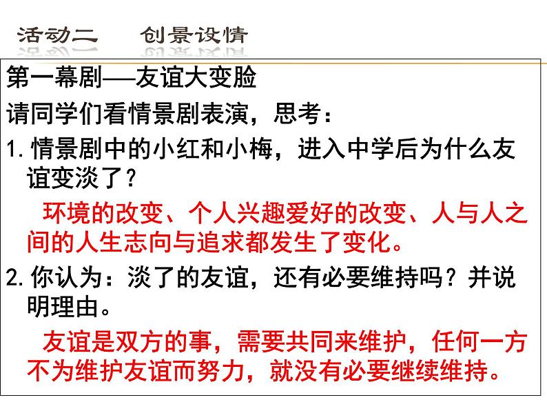 人教版道德与法治七年级上册 4.2 深深浅浅话友谊 课件(共17张PPT)07