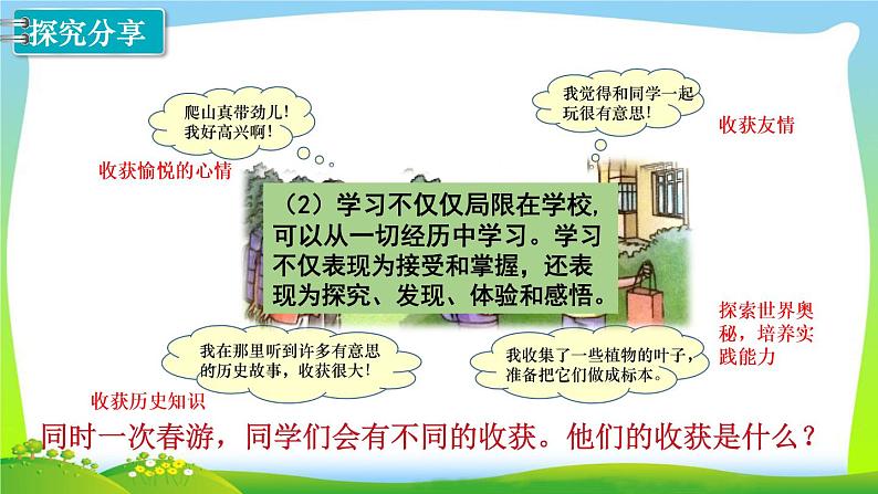 人教版七年级道德与法治上册  2.1 学习伴我成长(22张 ppt )第7页