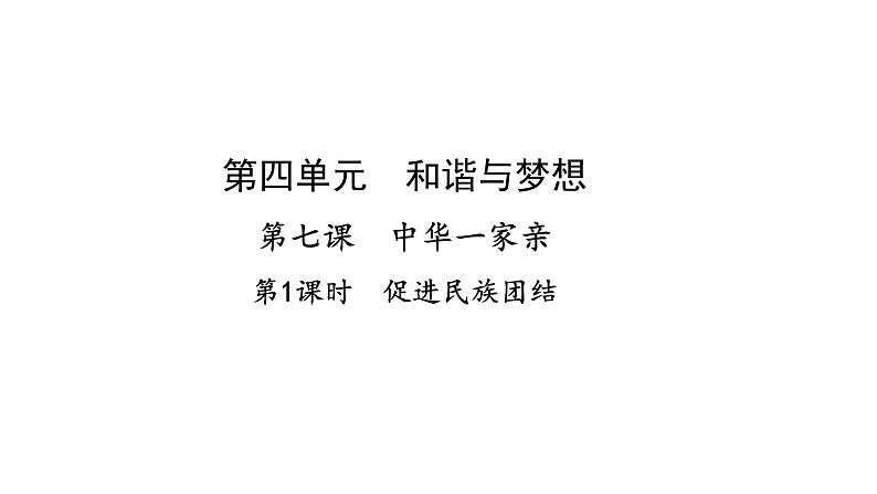 人教版道德与法治九年级上册 7.1 促进民族团结 (共26张PPT)课件01