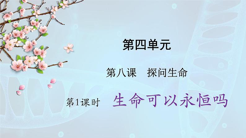 人教版道德与法治七年级上册 8.1 生命可以永恒吗 课件(共22张PPT)第1页