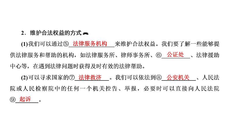 人教版八年级上道德与法治复习 5.3 善用法律（共35张PPT）课件第3页