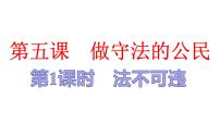 初中政治思品人教部编版八年级上册（道德与法治）第二单元 遵守社会规则第五课 做守法的公民法不可违复习ppt课件