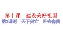 政治思品八年级上册（道德与法治）天下兴亡 匹夫有责复习课件ppt