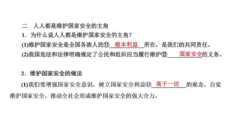 人教版八年级上道德与法治复习9.2维护国家安全(共28张PPT)课件04