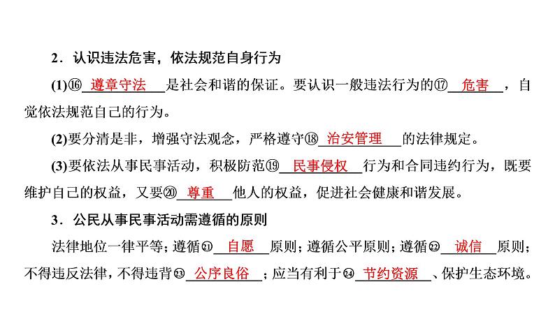 人教版八年级上道德与法治复习5.1法不可违（共15张PPT）课件05