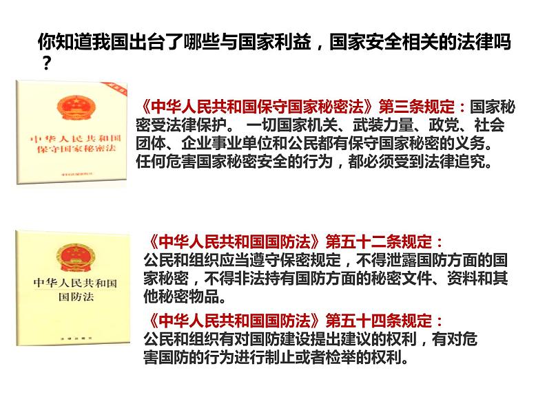 人教版道德与法治八年级上册 8.2 坚持国家利益至上 课件05