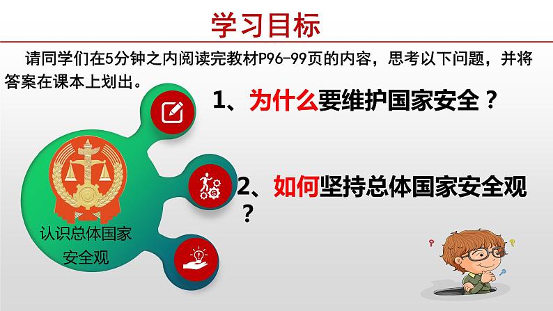 2020年秋季人教版八年级上册道德与法治9.1认识总体国家安全观 课件第3页