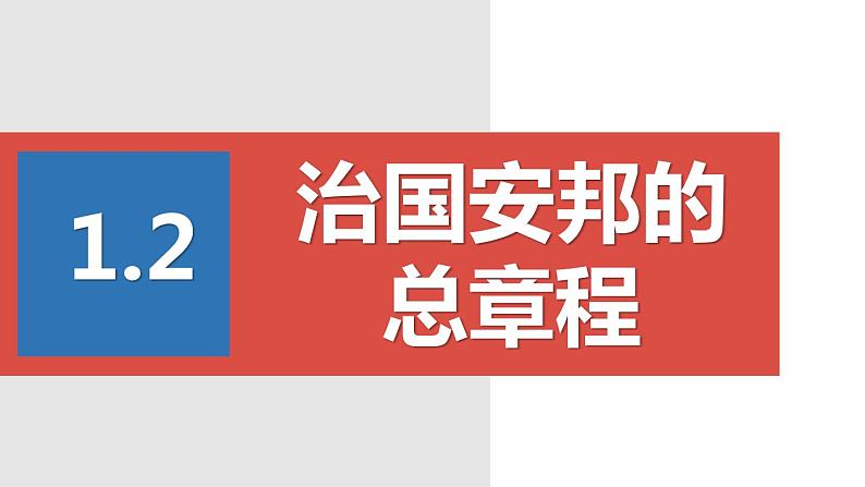 人教部编版八年级道德与法治下册：1.2治国安邦的总章程   课件01