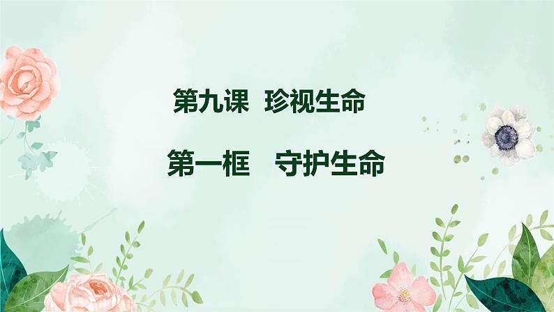 人教版道德与法治七年级上册 9.1 守护生命 课件（19张PPT）01