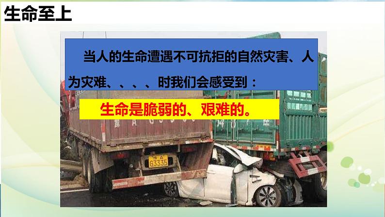 人教版道德与法治七年级上册 8.2 敬畏生命 课件06