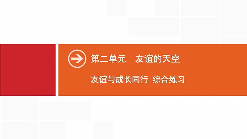 第2单元  第4课 友谊与成长同行 综合练习第1页