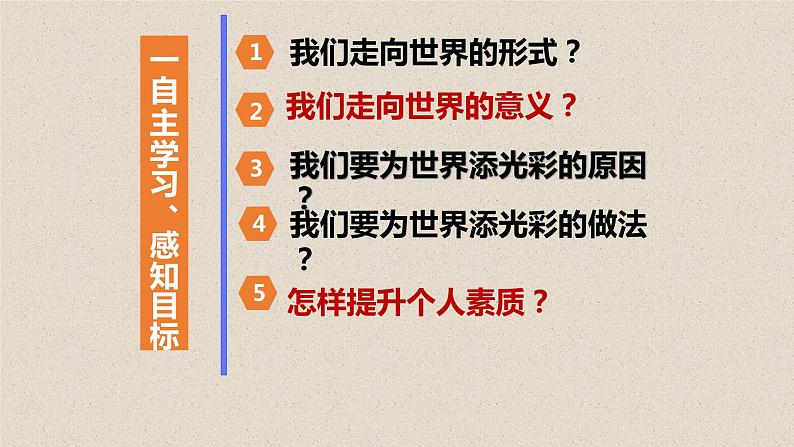 2020年秋季人教版9年级下册5.1 走向世界大舞台 课件第3页