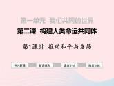 部编版道德与法治九下 第1单元第2课 构建人类命运共同体 第1框 推动和平与发展 课件