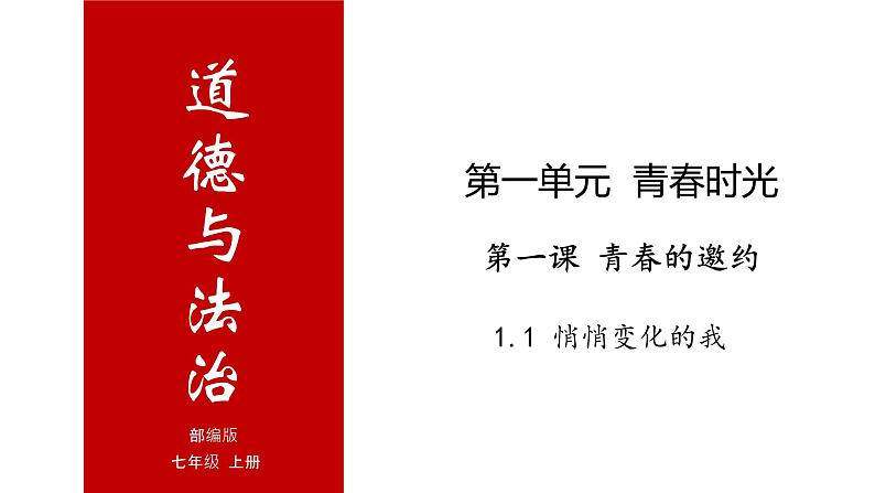 1.1 悄悄变化的我-高效备课丨七年级道德与法治下册同步课件（部编版）(共21张PPT)01