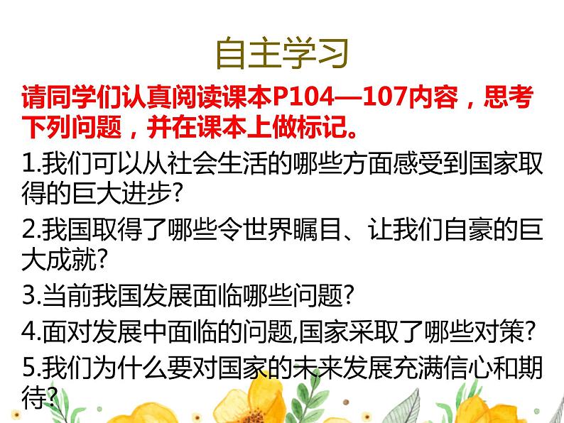 人教版道德与法治八年级上册 10.1 关心国家发展 复习课件06