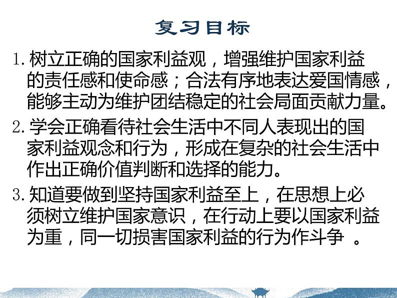 人教版道德与法治八年级上册 8.2 坚持国家利益至上 复习课件第5页