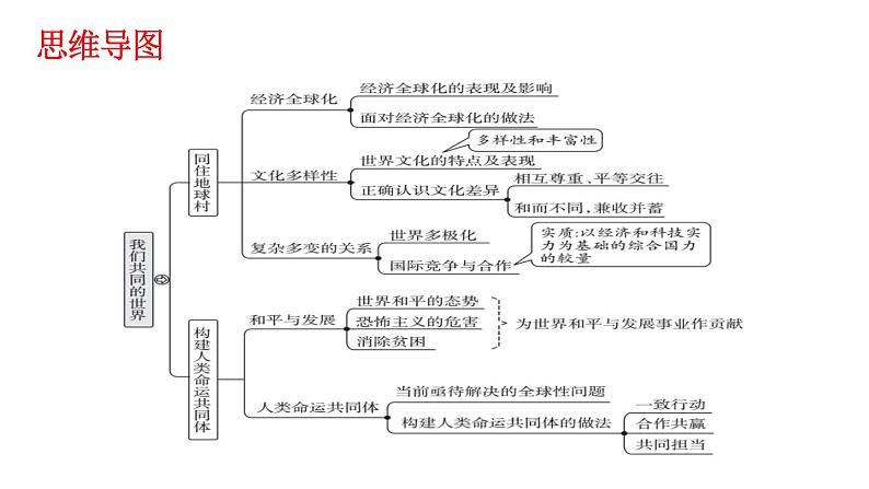 人教部编版道德与法治九年级下册：第一单元《我们共同的世界》复习课件02