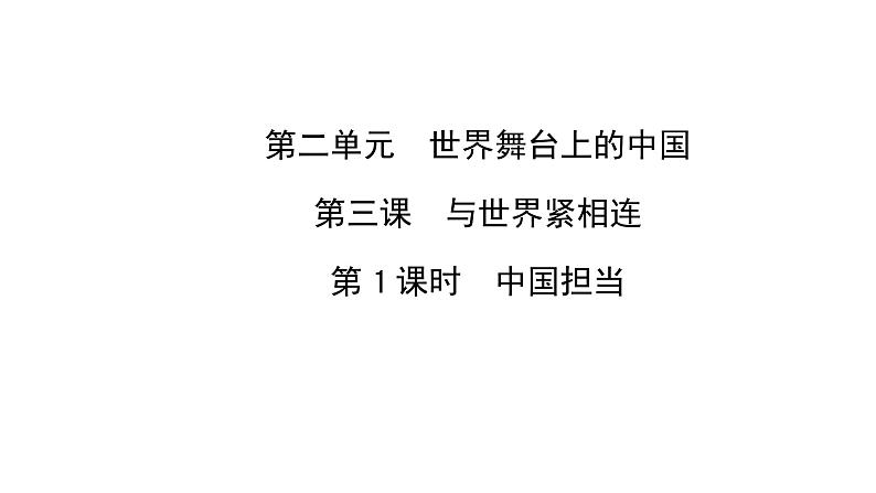 人教版道德与法治九年级下册  3.1 中国担当 导学课件01