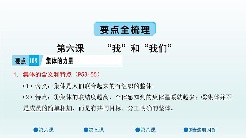 第三单元 在集体中成长 单元复习课件共40页06