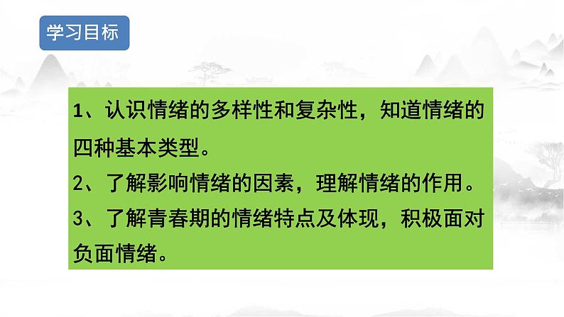 人教版七年级下册道德与法治4.1青春的情绪课件第3页