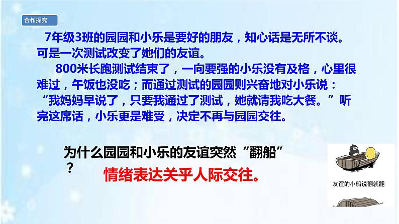 人教版七年级下册道德与法治4.2情绪的管理课件第6页