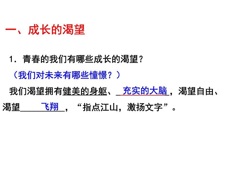 2020-2021学年人教版道德与法治七年级下册 3.1 青春飞扬 课件第5页