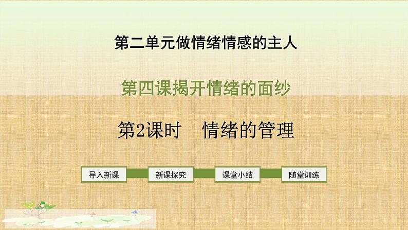 部编版道德与法治七年级下册4.2情绪的管理     课件01