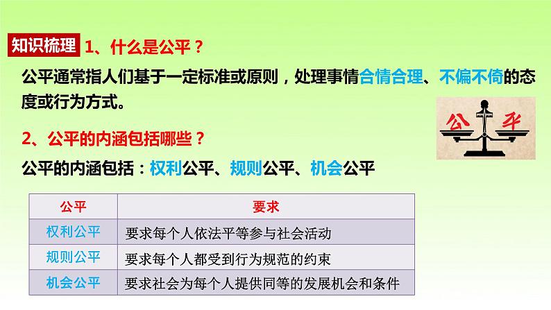 人教版道德与法治八年级下册 8.1 公平正义的价值 课件04